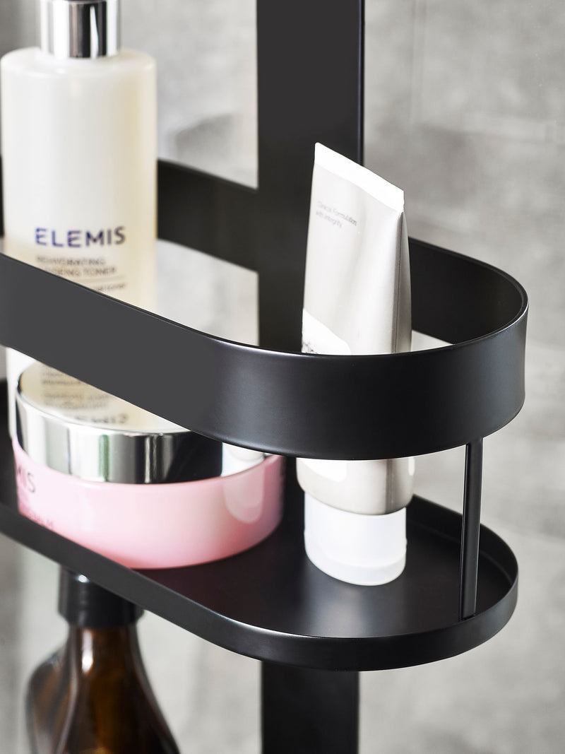 Black Shower Caddy with Wiper
