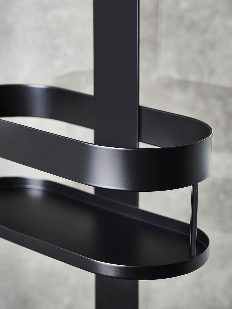 Black Shower Caddy with Wiper