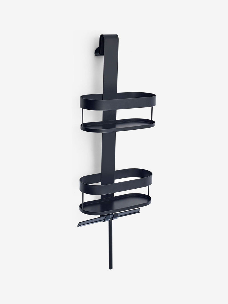 Black Shower Caddy with Wiper
