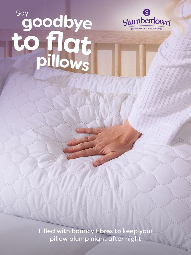 Slumberdown firm side sleeper rebound white pillows 2 pack (British brand)