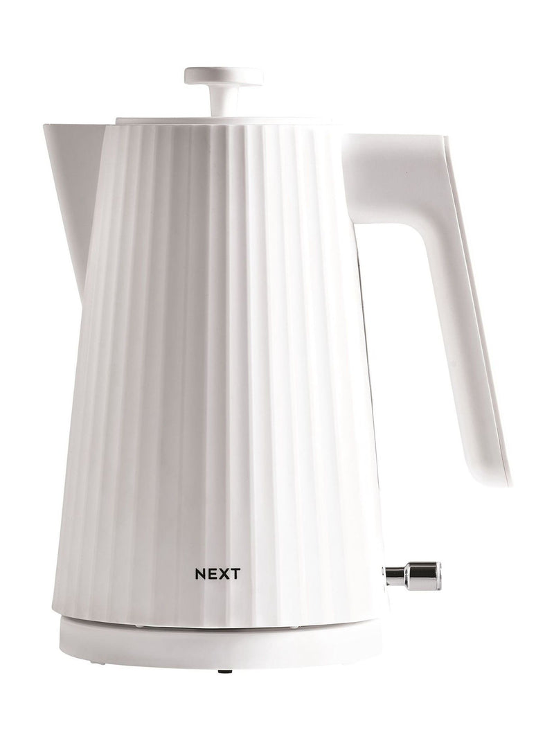 White sleek electric kettle 1.7 litre (British brand)