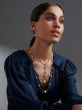 Mood Gold Tone Multi Coloured Fine Celestial Y Necklace