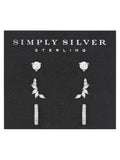 Simply Silver sterling silver cubic zirconia climber earrings pack of 3 (British brand)