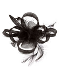 Jon Richard black small fascinator with hair clip, UK version