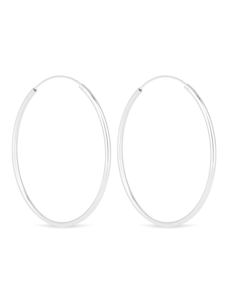 Simply Silver sterling silver large 50mm hoop earrings (British brand)