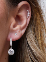 Simply Silver Clara Drop Earrings Sterling Silver 925 with White Cubic Zirconia