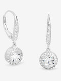 Simply Silver Clara drop earrings sterling silver cubic zirconia (British brand)