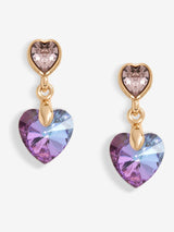 Jon Richard Pink Rose Gold Plated Heart Drop Fashion Earrings