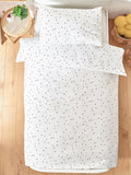 Black/white hearts reversible duvet cover and pillowcase set - British product