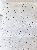 Black/white hearts reversible duvet cover and pillowcase set - British product
