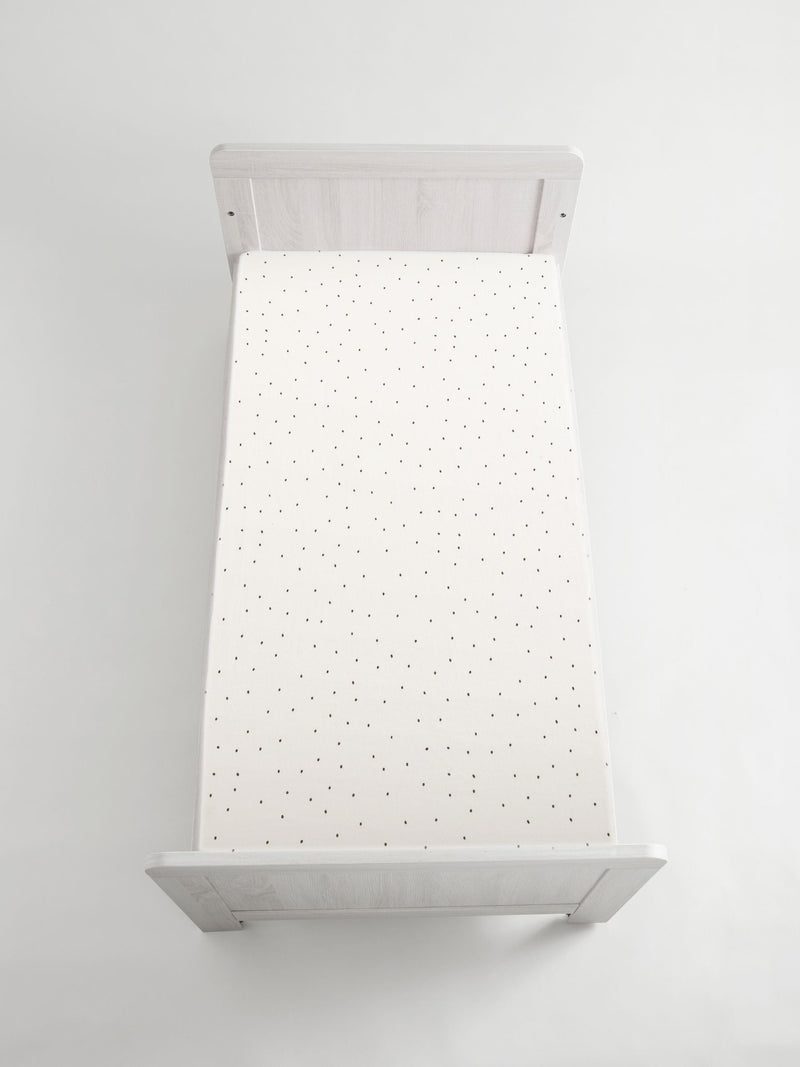 White/Grey Speckle baby fitted sheets 2 pack (British brand)