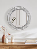 Silver wire wall mirror 60cm (British brand)