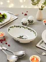 Portmeirion Clear The Holly and the Ivy Oval Nesting Serving Bowl