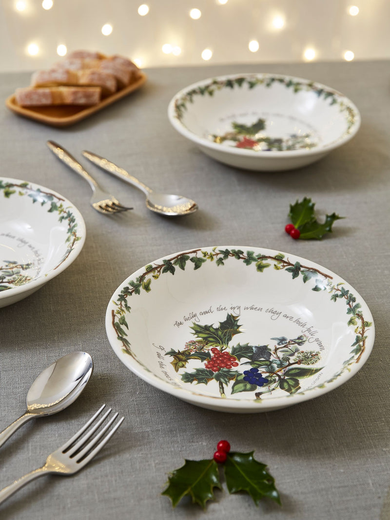 Portmeirion The Holly and the Ivy Set of 6 20cm Pasta Bowls