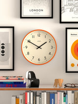 Jones Clocks Fizzy Orange Studio Wall Clock 30cm