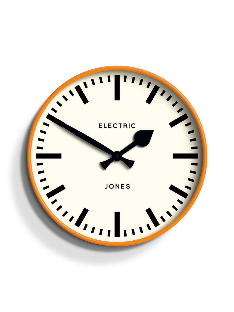 Jones Clocks Fizzy Orange Tiger wall clock 30cm, UK version
