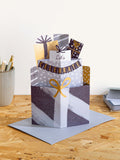 Hallmark Silver Let's Celebrate 3D pop-up card 22.8x15.9cm, UK version