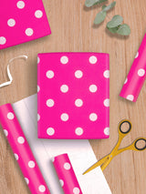 Hallmark Pink 6M Pack of 3 Polka Dot Wrapping Paper