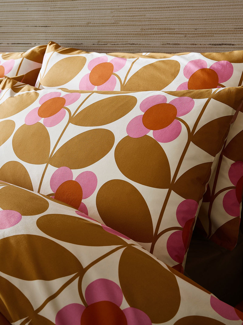 Orla Kiely Saffron Stem Bloom duvet cover set, imported from the UK