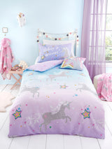 Bedlam Lilac Ombre Unicorn Glow in the Dark Duvet Cover Set