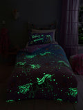 Bedlam Lilac Ombre Unicorn Glow in the Dark Duvet Cover Set - British product