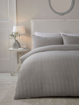 Serene Lindly Silver Textured Duvet Cover Set