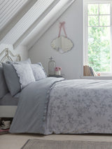 Dreams & Drapes Grey Kristen Frill Detail Duvet Cover Set