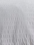 Serene White Honley Seersucker Textured Duvet Cover Set (British brand)