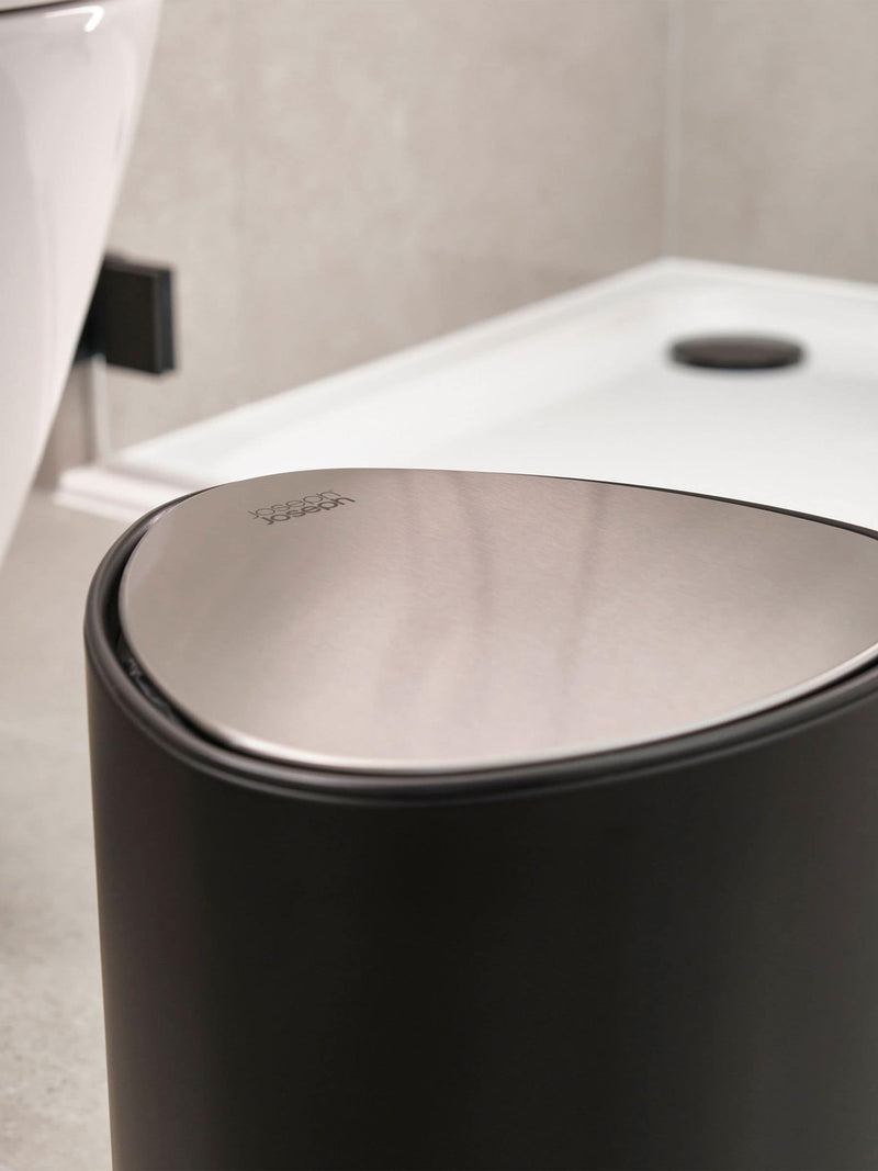 Joseph Joseph Black EasyStore Steel Pedal Bin 5L, UK version
