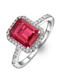 The Diamond Store Ruby Astra 2ct Lab Diamond Halo Ring