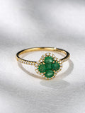 The Diamond Store Green Alegria 1.06ct Emerald and Diamond Ring (British brand)