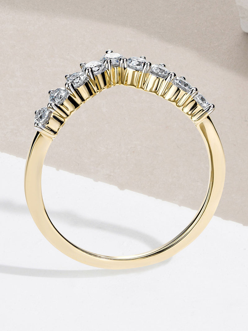 The Diamond Store White 0.50ct H/Si Lab Diamond Wishbone Ring (British brand)
