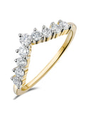 The Diamond Store White 0.50ct H/Si Lab Diamond Wishbone Ring (British brand)