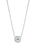 The Diamond Store White 0.70ct Lab Diamond Halo Necklace