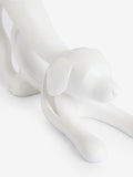 White abstract ribbon dog ornament 28cm x 10cm x 18.5cm (British brand)