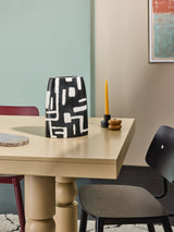 MADE.COM Monochrome Kian Hand Painted Decorative Vase 28.5cm