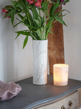 Laura Ashley Pussywillow Antique White Stoneware Tall Vase