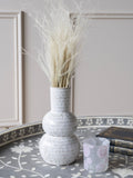 Laura Ashley White Lowick Antique Stoneware Vase