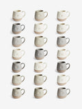 Alphabet speckle glazed mug cream grey 10cm - British product