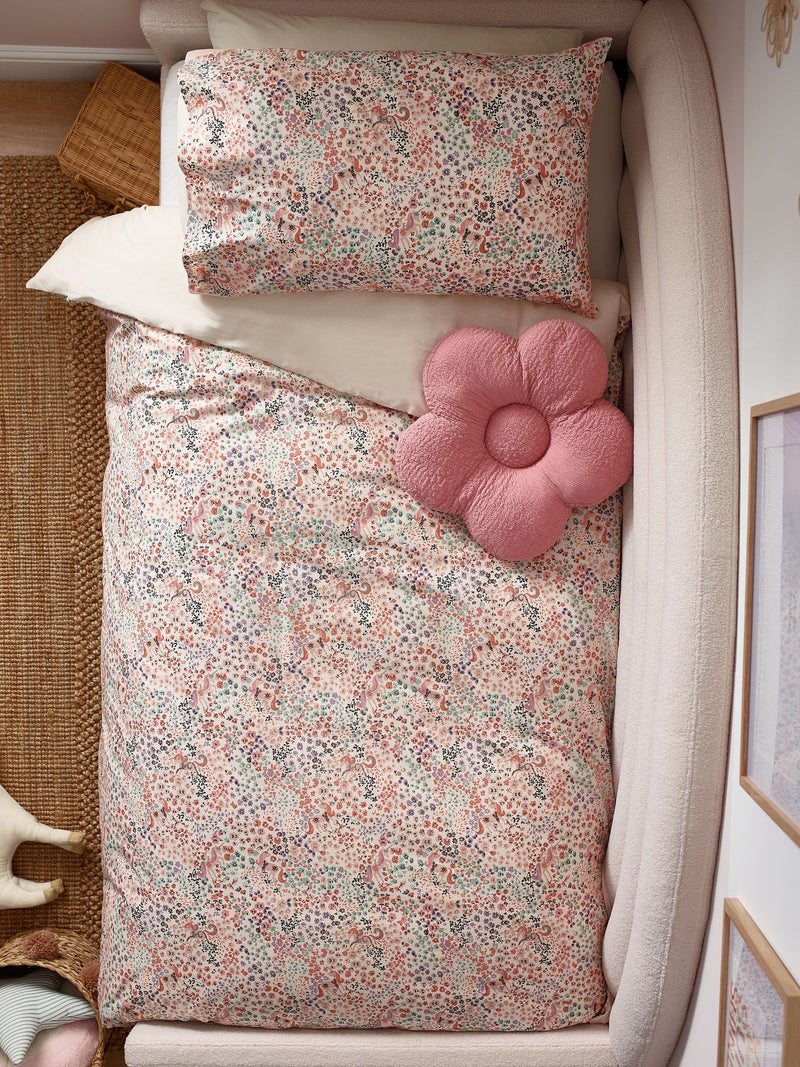 Reversible Scandi unicorn duvet cover and pillowcase set, imported from the UK
