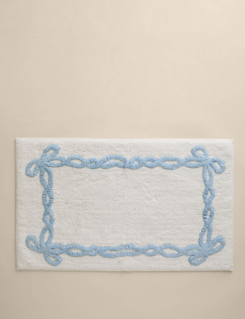 Cotton bow bath mat 50x80cm, imported from the UK