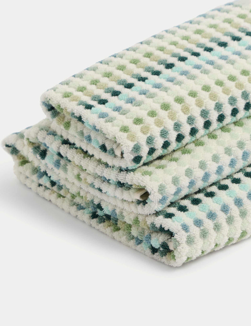 Pure Cotton Spotty Striped Bath Towel, imported from the UK