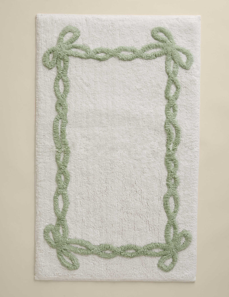 Cotton bow bath mat 50x80cm, imported from the UK