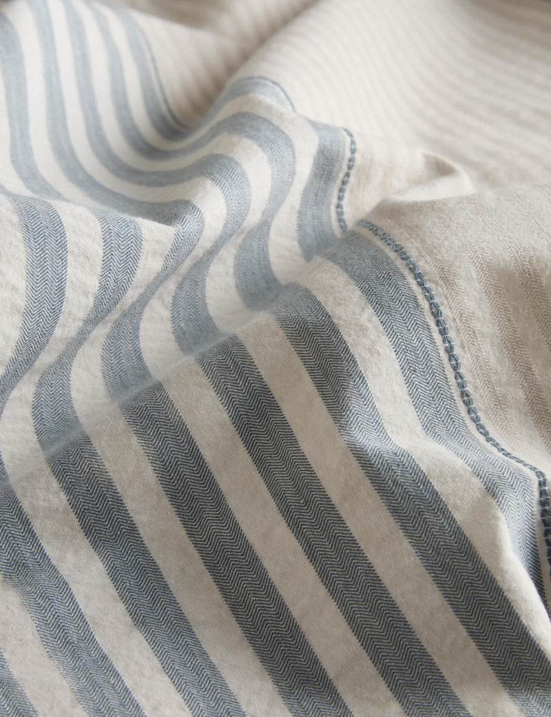 Pure Cotton Carter Stripe Jacquard Bedding Set, imported from the UK