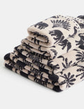 Pure cotton towel with elephant and palm tree design, imported from the UK