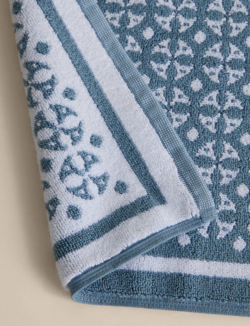 Pure Cotton Geometric Bath Mat