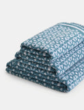 Pure cotton geometric circle bath towel, imported from the UK
