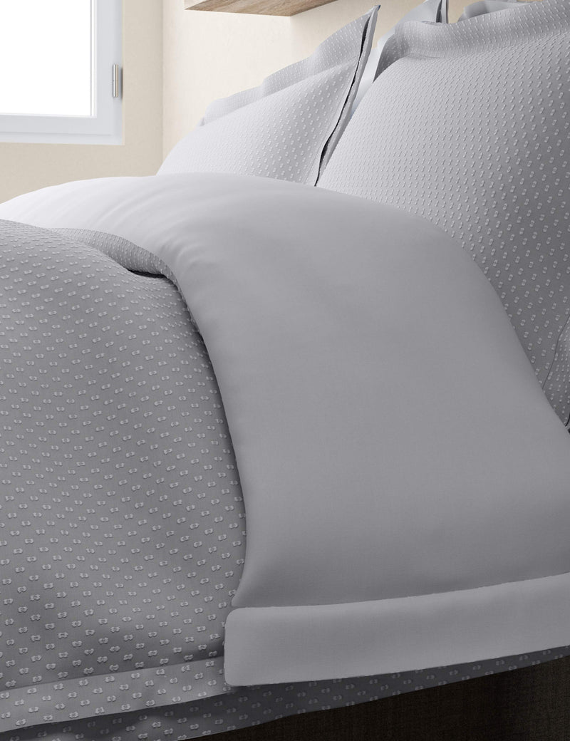 Pure cotton iris spotty dobby bedding set, imported from the UK