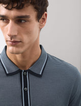 Pure Cotton Jacquard Polo Shirt Men's Casual Shirt