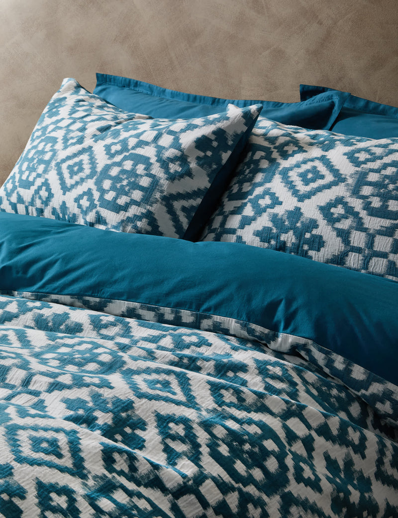 M&S X Fired Earth Kimyou Jacquard bedding set, imported from the UK